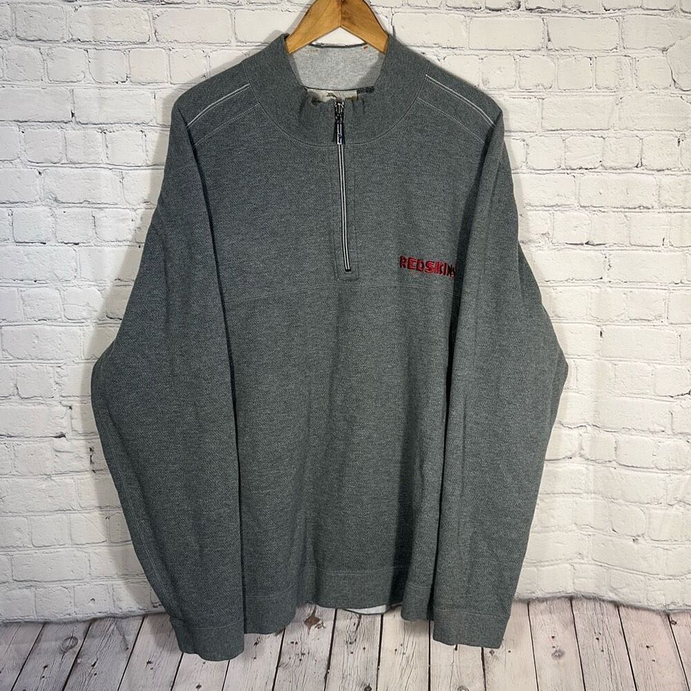 Tommy Bahama Redskins Sweater Mens 3XL Flipsider Reversible Half-Zip STAINS!!!